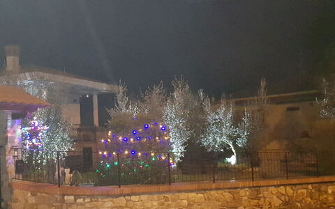 La Casina Del Canneto: Notte, Illuminazione, Luce, Cielo, Albero, Casa, Inverno