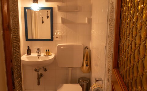 Podere Il Doccio: Lavandino Del Bagno, Bagno, Parete, Idraulico Fixture, Interior Design, Lavello, Specchio, Toilet Seat, Rubinetto, Idraulico