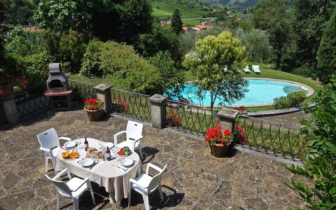 Villa Lucolena: Proprietà, Giardino, Botanica, Backyard, Casa, Tavolo, Cortile, Vacanza, Tempo Libero, Landscaping