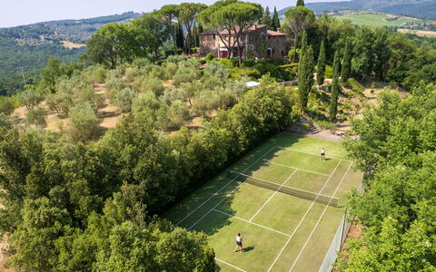Villa Le Corti: Albero, Vegetazione, Visione Globale, Paesaggio, Lotto, Fotografia Aerea, Estate, Giardino, Landscaping, Piantagione