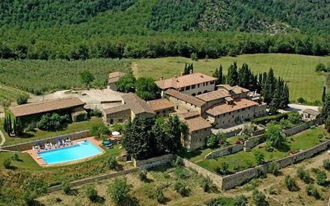 Fattoria Di Quercia Al Poggio: Fotografia Aerea, Paesino Di Montagna, Visione Globale, Estate, Hill Station, Paesaggio, Area Rurale, Villaggio, Costruzione, Fotografia