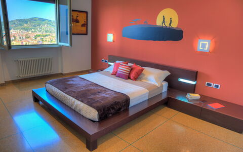 Villa Il Poggiolo Apartments - Diano Marina: Camera Da Letto, Mobilia, Letto, Camera, Interior Design, Proprietà, Telaio Del Letto, Lenzuolo, Pavimento, Parete