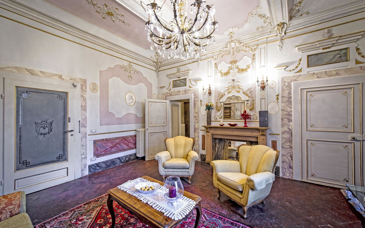 Living room and dining room