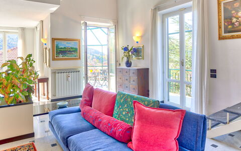 Villa Helvezia - Levanto: Camera, Soggiorno, Mobilia, Proprietà, Divano, Interior Design, Casa, Costruzione, Casa, Giallo