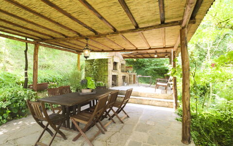 Villa Gioiosa: Legna, Mobilia, Tavolo, Cucina & Sala Da Pranzo Tavolo, Portico, Sedia, Mobili Da Esterno, Tavolo Esterno, Color Legno, Soffitto
