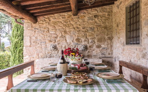 Villa Dell'angelo: Proprietà, Camera, Interior Design, Tavolo, Costruzione, Mobilia, Casa, Prima Colazione, Sala Da Pranzo, Villetta
