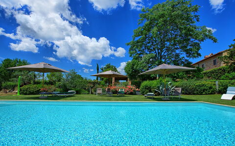 Villa Sonia: Piscina, Proprietà, Ricorrere, Immobiliare, Estate, Paesaggio Naturale, Casa, Cielo, Casa, Costruzione