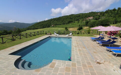Poggio del Fabbro: Acqua, Cielo, Nube, Proprietà, Costruzione, Piscina, Azzurro, Mobili Da Esterno, Shade, Sedia