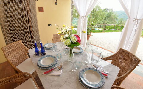 Batticapo di Ilaria: Camera, Proprietà, Interior Design, Tavolo, Mobilia, Tenda, Casa, Immobiliare, Sala Da Pranzo, Costruzione