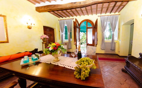 Villa Il Borghetto: Camera, Proprietà, Costruzione, Interior Design, Mobilia, Casa, Sala Da Pranzo, Tavolo, Soffitto, Immobiliare