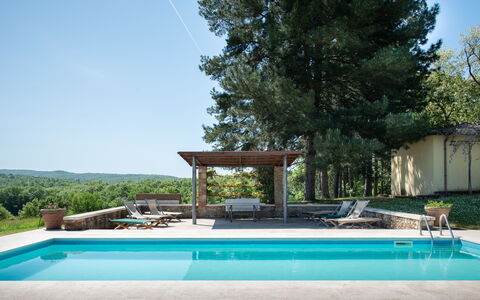 Villa Fabbri: Acqua, Pianta, Cielo, Piscina, Shade, Albero, Materiale Composito, Erba, Rettangolo, Tempo Libero