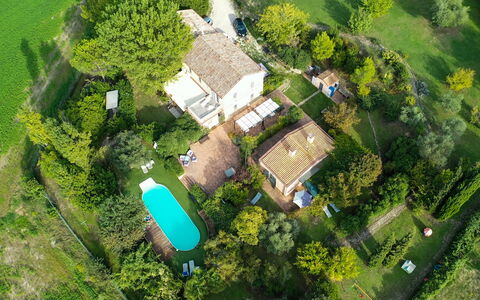 La Villa Di Ostra: Visione Globale, Fotografia Aerea, Paesaggio, Estate, Urban Design, Fotografia, Zona Residenziale, Immobiliare, Lotto, Casa