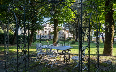 Il Marchese Di Ronta: Albero, Paesaggio Naturale, Tavolo, Mobilia, Botanica, Erba, Padiglione, Woodland, Boschetto, Estate