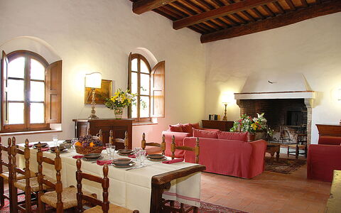 Malmantile: Costruzione, Camera, Proprietà, Interior Design, Ristorante, Mobilia, Soffitto, Tavolo, Casa, Architettura
