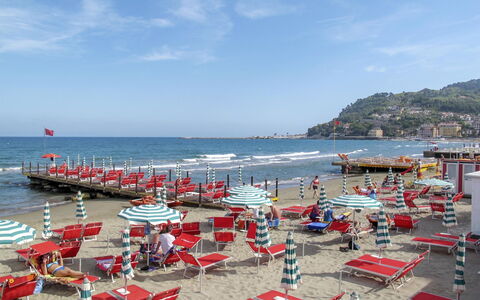 Diano Marina 626: Acqua, Cielo, Nube, Spiaggia, Costiera E Morfologie Oceanic, Ombrello, Mobili Da Esterno, Tempo Libero, Shade