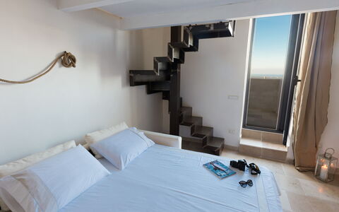 Vista Mare Da Zio Piero: Camera Da Letto, Camera, Proprietà, Letto, Mobilia, Parete, Interior Design, Lenzuolo, Costruzione, Pavimento