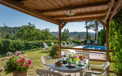 Villa Campiglia: Proprietà, Immobiliare, Casa, Costruzione, Terrazza, Estate, Casa, Portico, Camera, Backyard