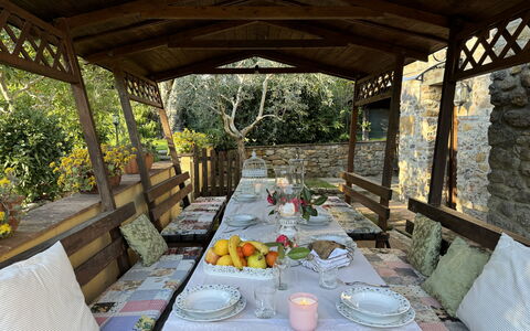 Podere Di Mero Casolare: Mobilia, Legna, Tavolo, Sedia, Mobili Da Esterno, Tavolo Esterno, Shade, Struttura Esterna, Giardino, Cucina & Sala Da Pranzo Tavolo