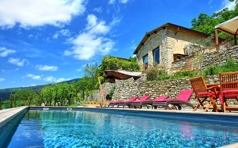 Villa Ancora: Acqua, Cielo, Nube, Costruzione, Proprietà, Pianta, Blu, Piscina, Natura, Azzurro