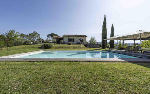 Casina Dell'acquaborra: Piscina, Estate, Shade, Mobili Da Esterno, Ricorrere, Giardino, Landscaping, Prato, Hacienda, Agriturismo