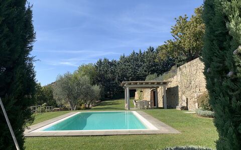 Villa Adelfa: Pianta, Acqua, Cielo, Nube, Lotto, Erba, Shade, Rettangolo, Albero, Piscina