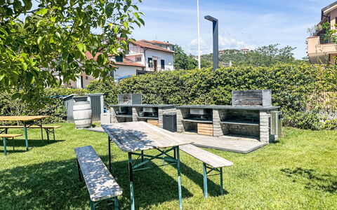 Imperia 388: Mobili Da Esterno, Mobilia, Tavolo Esterno, Groundcover, Giardino, Shade, Panchina, Tavolo Da Picnic, Prato, Backyard