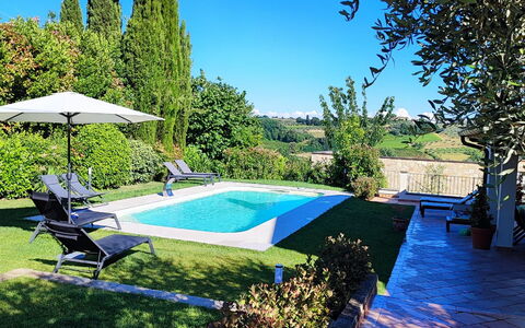 Villa Di Pillo: Pianta, Cielo, Acqua, Risorse Idriche, Piscina, Azzurro, Natura, Shade, Paesaggio Naturale, Arecales