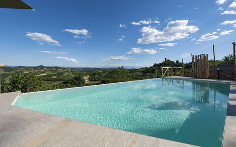 Relais Casa Clara - Roero - Langhe, Piemonte: Acqua, Cielo, Nube, Proprietà, Piscina, Rettangolo, Pianta, Costruzione, Shade, Tempo Libero