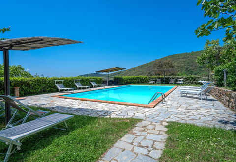 Colle Degli Ulivi - Cortona, Pool, Nature, Privacy: Acqua, Cielo, Pianta, Piscina, Ombrello, Mobili Da Esterno, Costruzione, Shade, Rettangolo, Albero