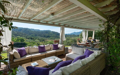 Luxury Green Marignana Villa, Versilia, Pool, Ac,: Proprietà, Mobilia, Pianta, Shade, Interior Design, Sedia, Mobili Da Esterno, Tempo Libero, Immobiliare, Albero