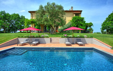 Villa Marliana: Acqua, Cielo, Pianta, Nube, Proprietà, Piscina, Albero, Azzurro, Blu, Shade