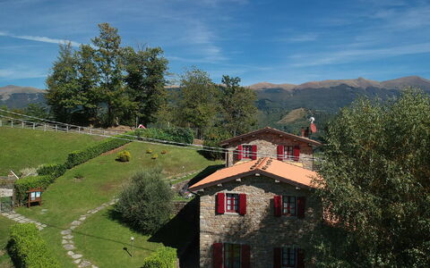 La Vecchia Fornace La Piastra Apartments - Abetone: Nube, Cielo, Pianta, Finestra, Paesaggio Naturale, Montagna, Pendenza, Lotto, Vegetazione, Albero