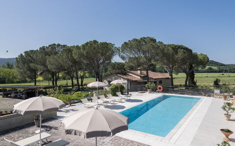 Anilde, Holiday Home with Pool, Wifi, Tuscany: Cielo, Pianta, Albero, Costruzione, Acqua, Shade, Piscina, Tempo Libero, Urban Design, Mobili Da Esterno