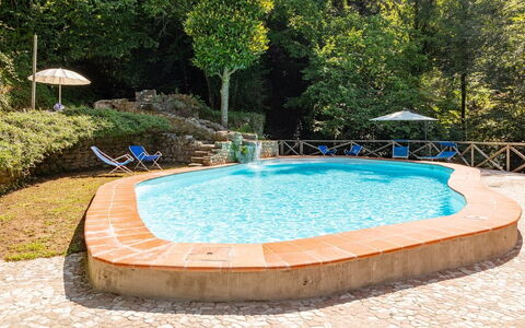 Molin Barletta, Private Pool, Nature - Marliana, T: Acqua, Risorse Idriche, Pianta, Azzurro, Albero, Paesaggio Naturale, Piscina, Rettangolo, Tempo Libero