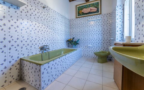 Casale Il Farro - Camaiore, Toscana: Idraulico Fixture, Proprietà, Vasca Da Bagno, Verde, Bagno, Rubinetto, Viola, Lavello, Soffione Doccia, Architettura