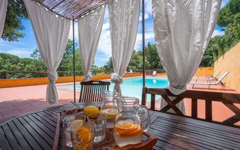 Tenuta De Paoli - Chianni, Pool, Wifi, Privacy, To: Tavolo, Tavola, Mobilia, Proprietà, Cielo, Sedia, Shade, Mobili Da Esterno, Legna, Interior Design