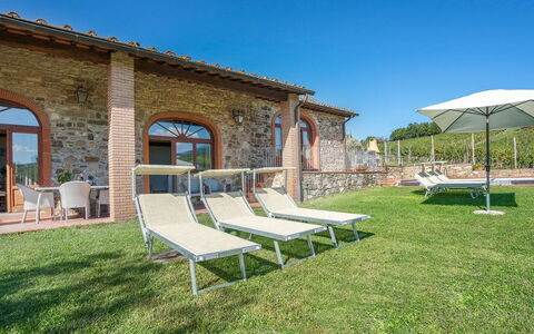 Le Masse - Greve In Chianti, Toscana: Cielo, Pianta, Costruzione, Shade, Lotto, Sedia, Mobili Da Esterno, Erba, Tempo Libero, Paesaggio