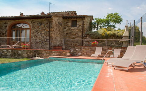 Le Masse - Greve In Chianti, Toscana: Acqua, Cielo, Proprietà, Pianta, Piscina, Costruzione, Azzurro, Finestra, Nube, Mobili Da Esterno
