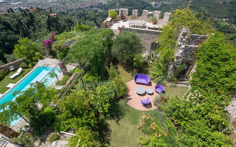 Villa Maestosa - Camaiore, Toscana: Proprietà, Costruzione, Pianta, Azzurro, Albero, Vegetazione, Urban Design, Quartiere, Paesaggio, Tempo Libero