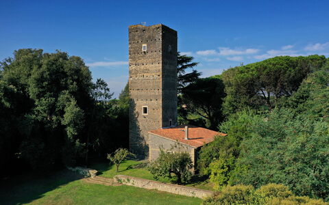 Torre Delle Cornacchie: Cielo, Pianta, Nube, Albero, Costruzione, Torre, Paesaggio Naturale, Erba, Paesaggio, Arbusto