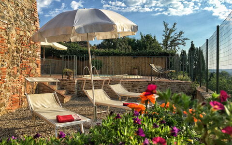 Casa Le Crete: Nube, Fiore, Cielo, Pianta, Comunita 'Impianto, Botanica, Ombrello, Albero, Paesaggio Naturale, Mobili Da Esterno