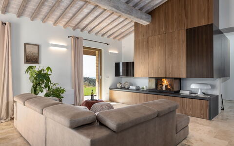Villa Velari In Volterra With Private Pool, Ac: Proprietà, Mobilia, Pianta, Costruzione, Comfort, Legna, Soggiorno, Interior Design, Architettura, Pavimento