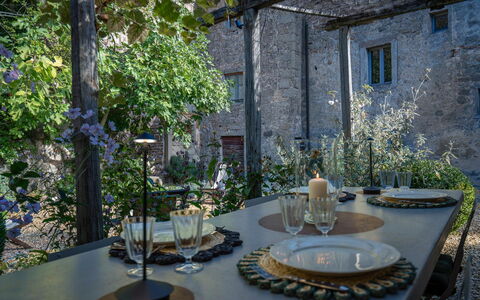 Casa Di Pietro In Vivo D'orcia, Pool: Mobilia, Parete, Tavolo, Sedia, Illuminazione, Cucina & Sala Da Pranzo Tavolo, Interior Design, Ristorante, Pianta Della Casa, Sala Da Pranzo