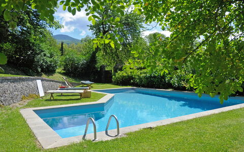 Casa Di Pietro In Vivo D'orcia, Pool: Acqua, Pianta, Proprietà, Piscina, Azzurro, Albero, Nube, Mobili Da Esterno, Cielo, Shade
