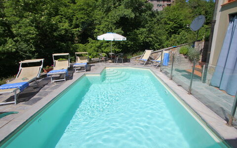 Villa La Rocca: Acqua, Proprietà, Pianta, Piscina, Costruzione, Azzurro, Albero, Sedia, Shade, Mobili Da Esterno