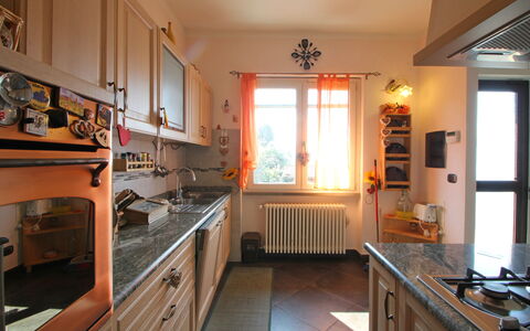Panorama: Controsoffitto, Cabinetry, Mobilia, Lavandino Della Cucina, Lavello, Finestra, Cucina, Legna, Cucina Stufa, Interior Design