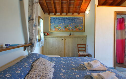 La Casetta: Proprietà, Mobilia, Costruzione, Blu, Azzurro, Legna, Tessile, Interior Design, Letto, Pavimento