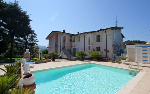 Casa Luigi: Acqua, Pianta, Cielo, Proprietà, Costruzione, Piscina, Azzurro, Erba, Albero, Tempo Libero