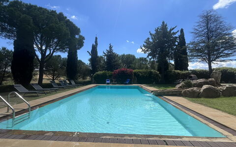 Maremma Retreat: Acqua, Cielo, Nube, Pianta, Giorno, Proprietà, Albero, Azzurro, Piscina, Rettangolo