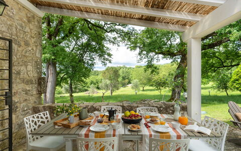 Villa Ida: Pianta, Tavolo, Mobilia, Proprietà, Sedia, Finestra, Shade, Albero, Illuminazione, Interior Design